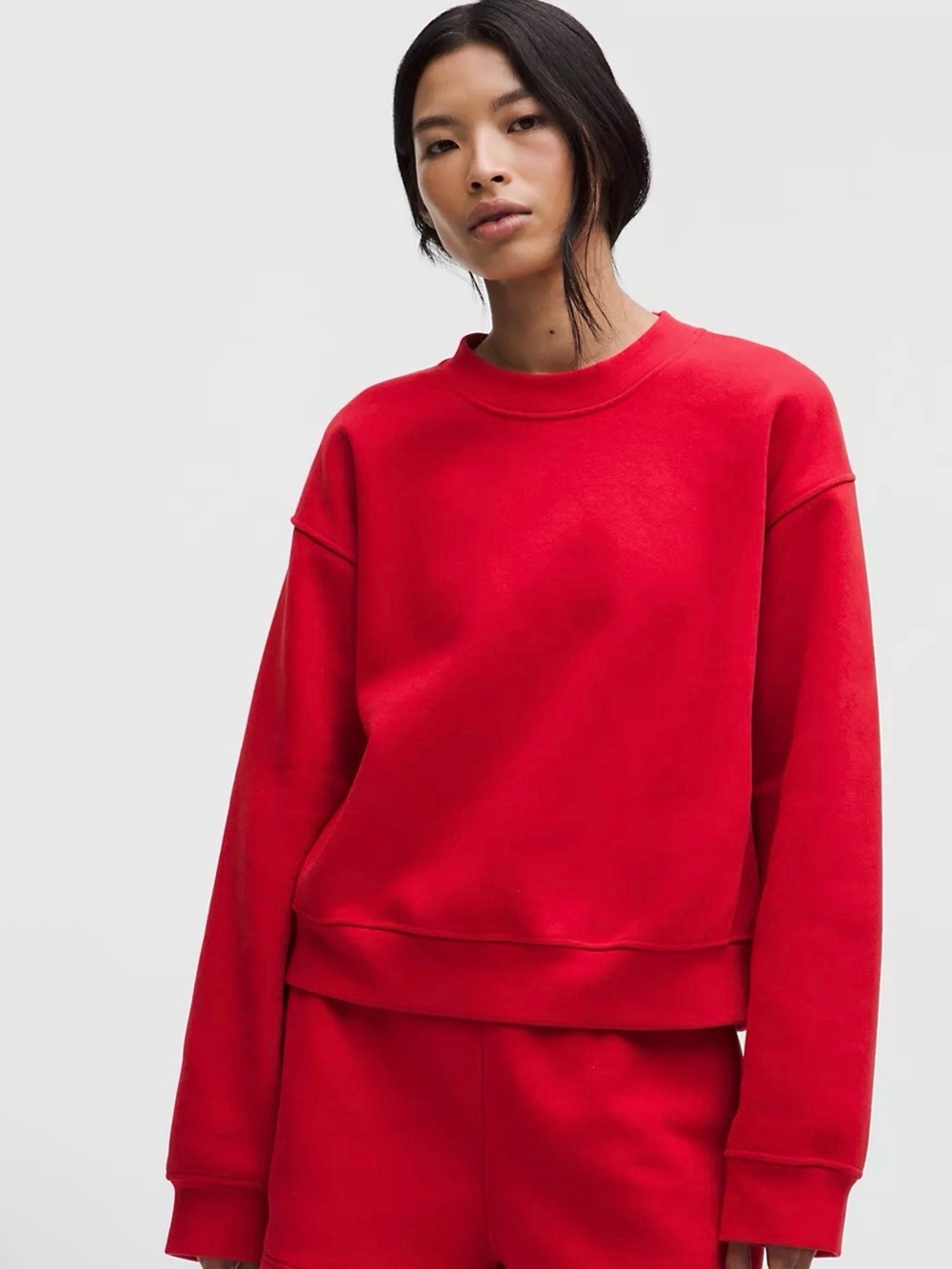 Lululemon All Yours Crewneck Sweatshirt Red | Good Used Condition Size M